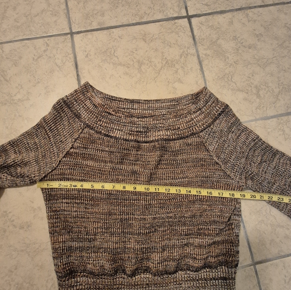 Free People Sugar Rush Wild Horses Off Shoulder Cropped Sweater Medium - Picture 4 of 6